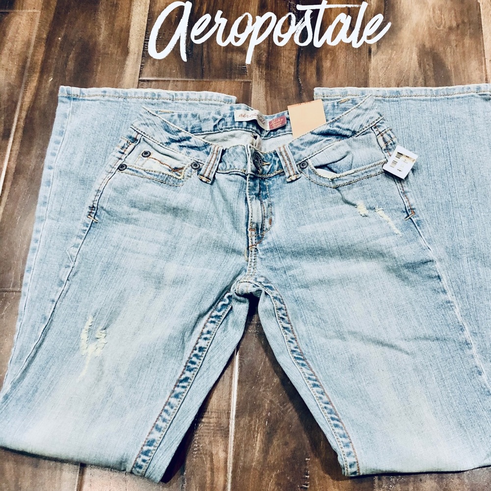 NWT Aeropostale Hailey Skinny Flare Jeans Sz 3/4